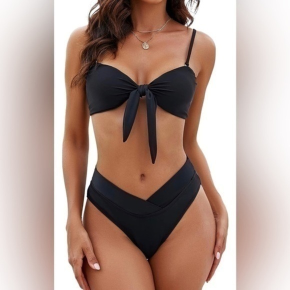 Blooming Jelly High Waisted Bikini Sets Two Piece swimsuit sz L (one strap) - Picture 1 of 12